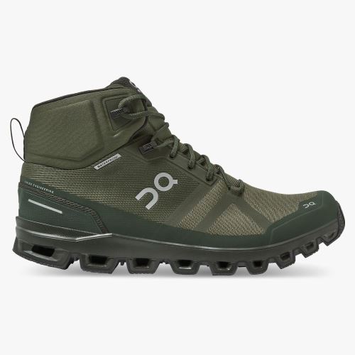 Scarpe Trekking ON Cloudrock Waterproof Uomo Verde Oliva IT 50900